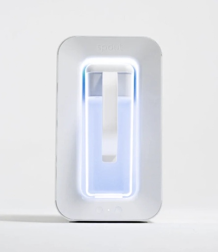 The Spout front view with its glowing UV sterilization chamber