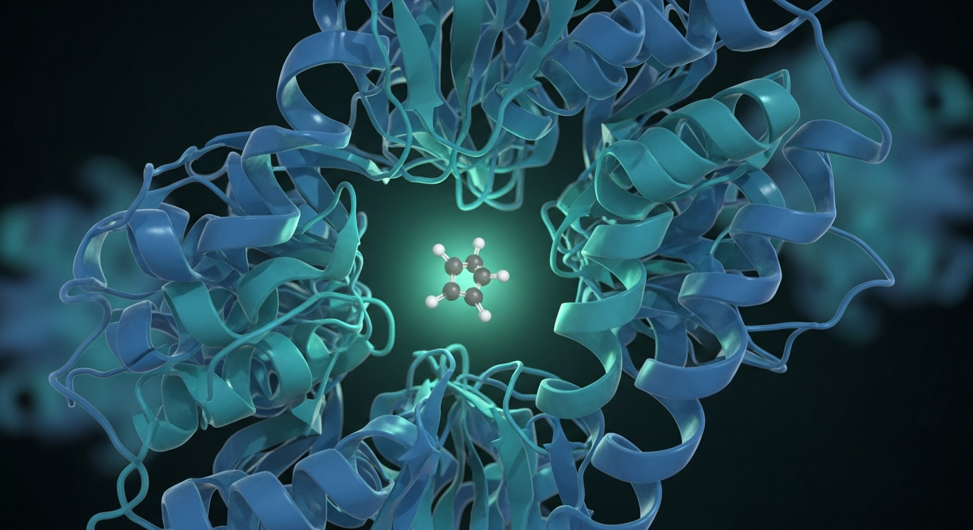 Estrogen receptor protein with BPA molecule binding into active site