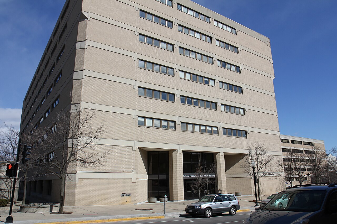 The Wisconsin Department of Natural Resources building in Madison, Wisconsin