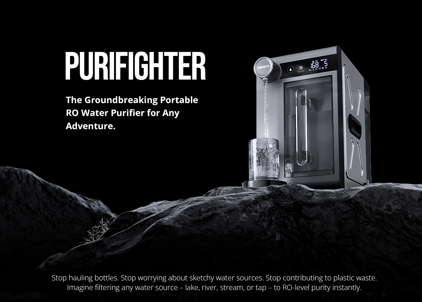 Purifighter countertop reverse osmosis water purifier