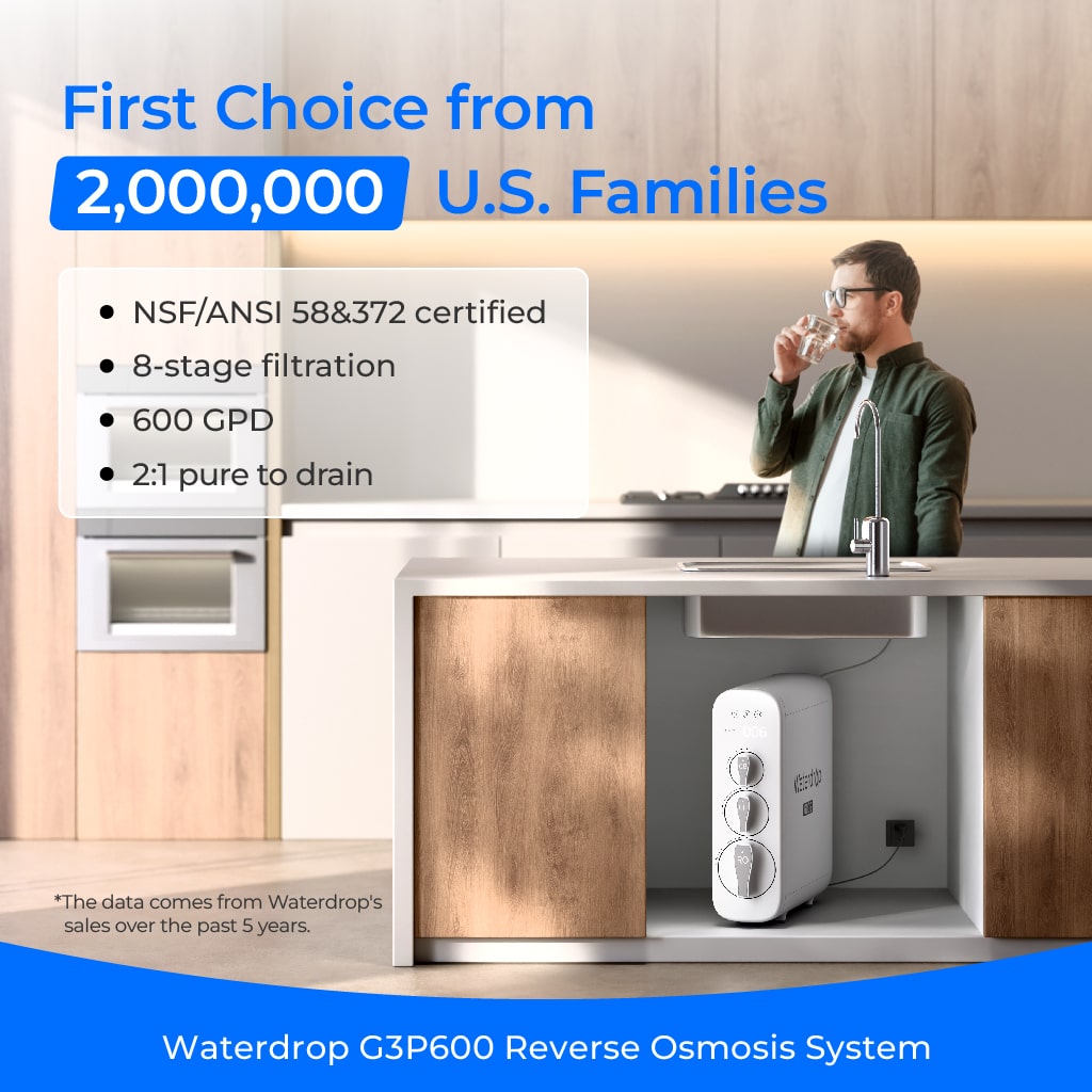 Waterdrop G3P600 tankless reverse osmosis system